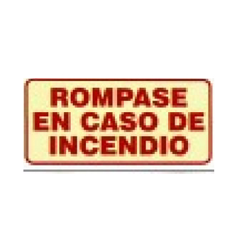 ROMPASE EN CASO DE INCENDIO PC35